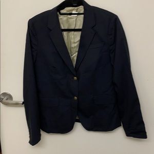 Jcrew preppy dark navy striped blazer